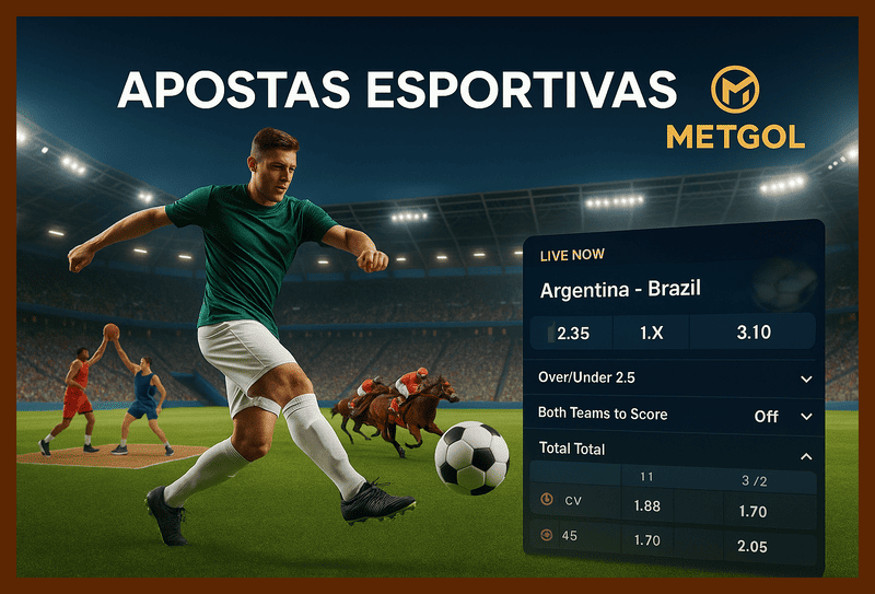 Aposte em apostas esportivas no cassino online METGOL